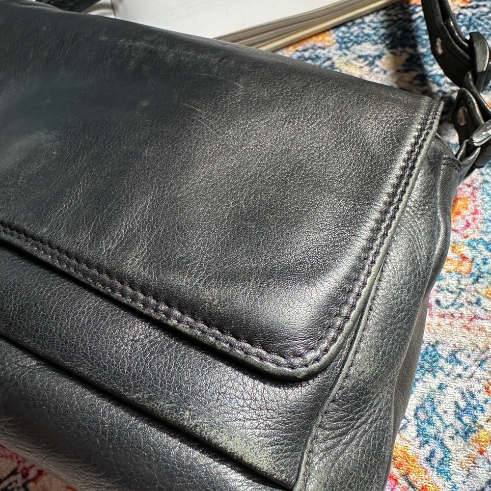 Derek Alexander Black Leather Shoulder Bag - Picture 2 of 16